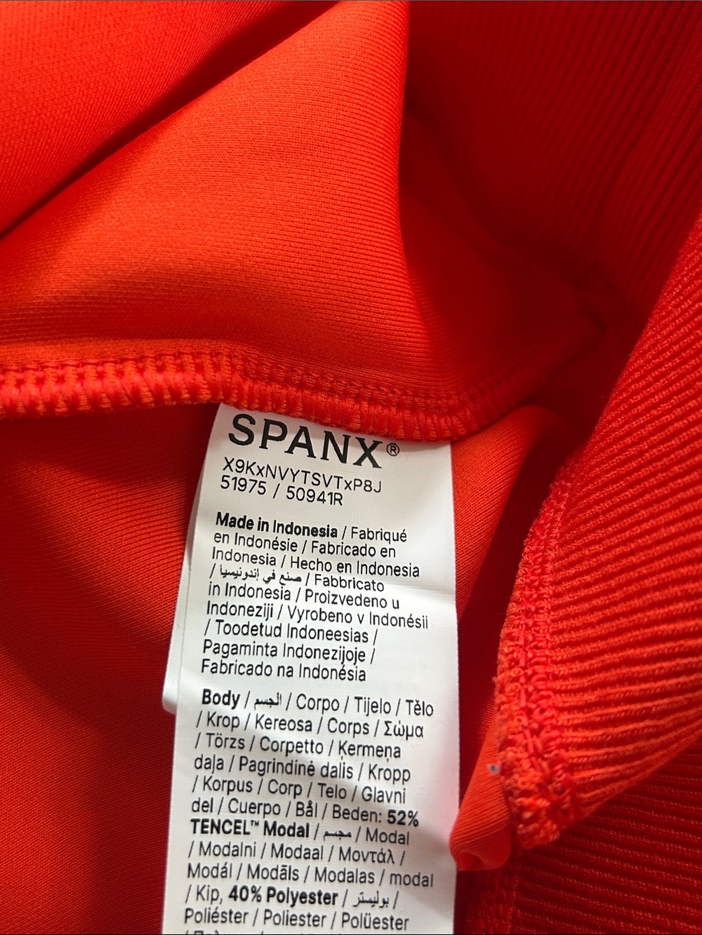 SPANX Airpique Short Sleeve Polo in Poppy - Picture 3 of 3